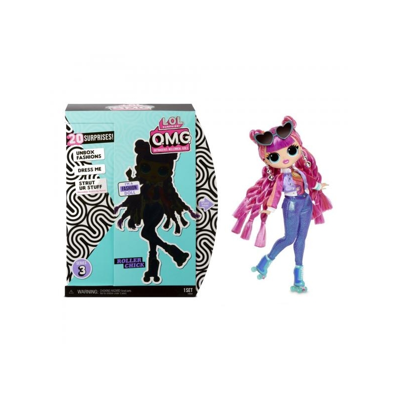 LOL Surprise Series 3 OMG Roller Chick Fashion Doll L.O.L. Doll w/ 20  Surprises