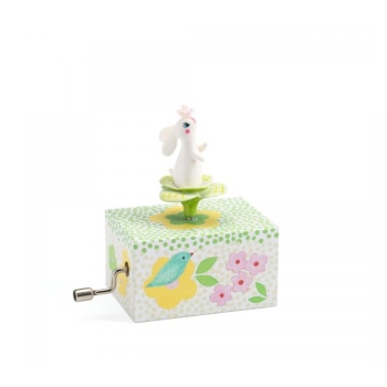 Hand cranked music boxes - Rabbit in the garden