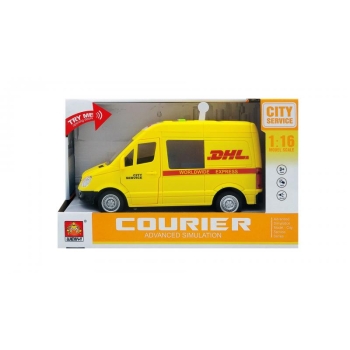 DHL car with light and sounds, 27 cm