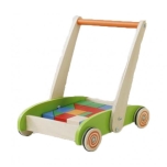 Car with wooden blocks