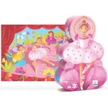 Silhouette puzzle - The ballerina with the flower - 36 pcs