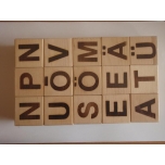  Деревянные кубики 15шт-эстонские буквы