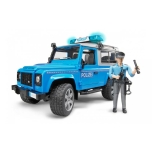 BRUDER 02597 - Land Rover Defender Station Waggon Police Car With Policeman