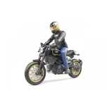 Bruder (63050) Игрушечный мотоцикл Ducati Scrambler Cafe Racer с водителем