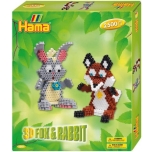 Thermo mosaic Hama 2500 pcs - 3D Fox&Rabbit