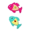 Stickers set - I love fishes