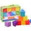 Мягкие резиновые кубики для малышей 10 штук (6 кубиков + 4 треугольника) 
