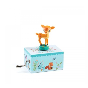 Hand cranked music boxes - Fawn in the woods
