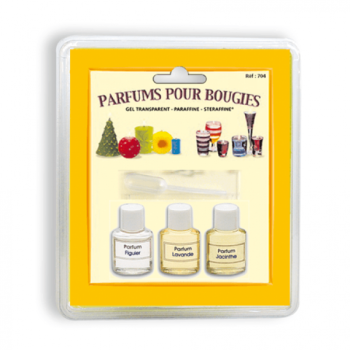 Blister pack of 3 perfumes for candles
