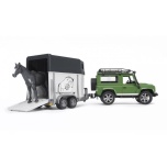 Bruder Land Rover Defender with horse trailer (02592)