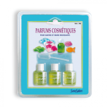 Blister pack of 3 perfumes for cosmetics
