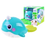 Cheerful whale to the water sound light